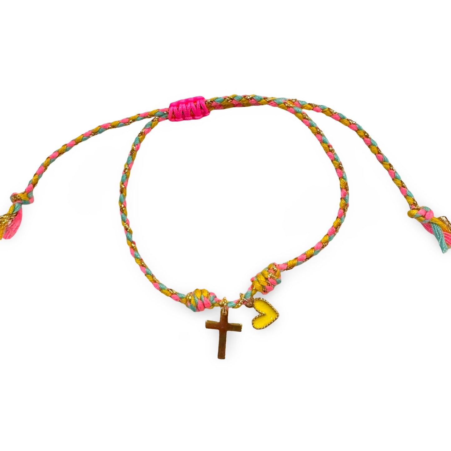 Colorful Braided Cord Adjustable Bracelet