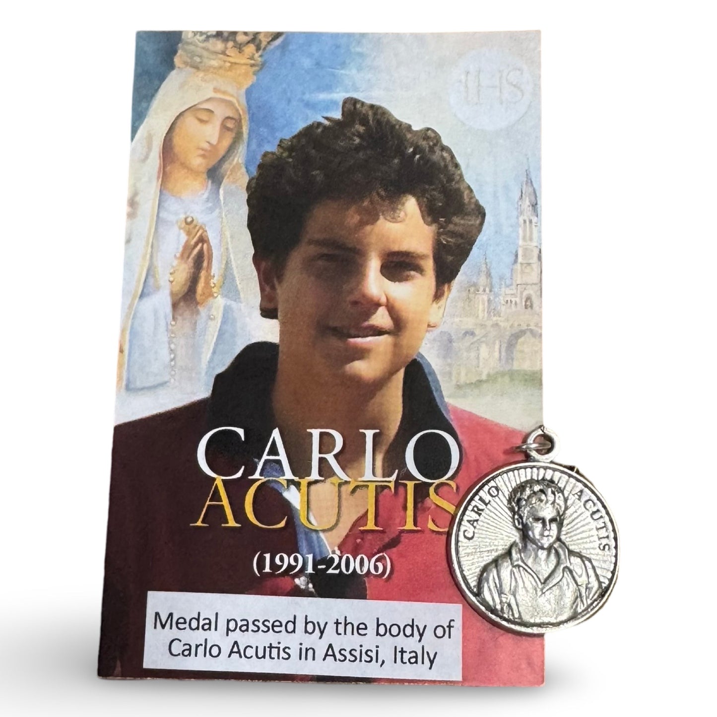 Carlo Acutis Medal with Prayer Card