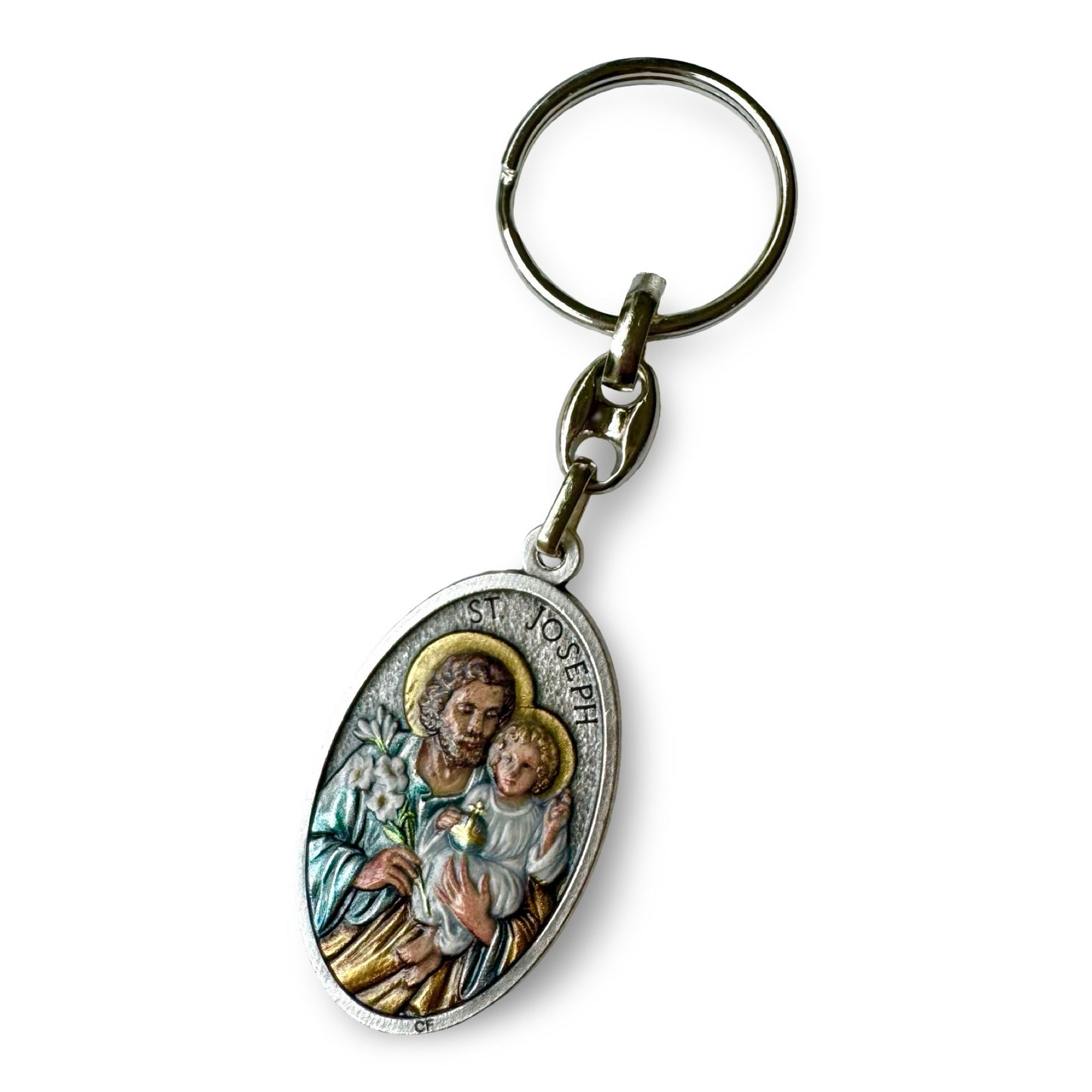 St. Joseph Painted Keychain