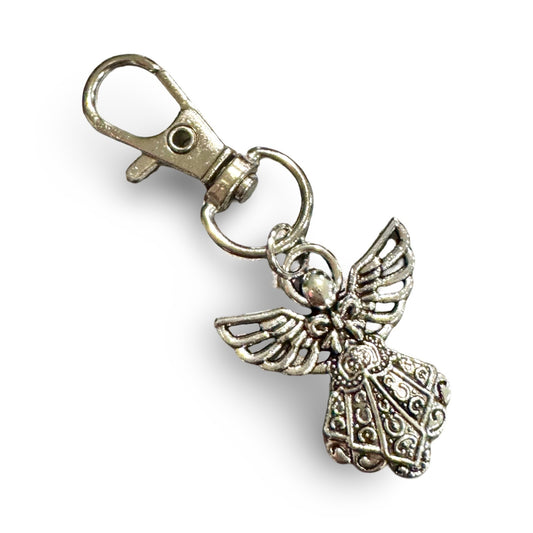 Silver Angel Zipper Clip
