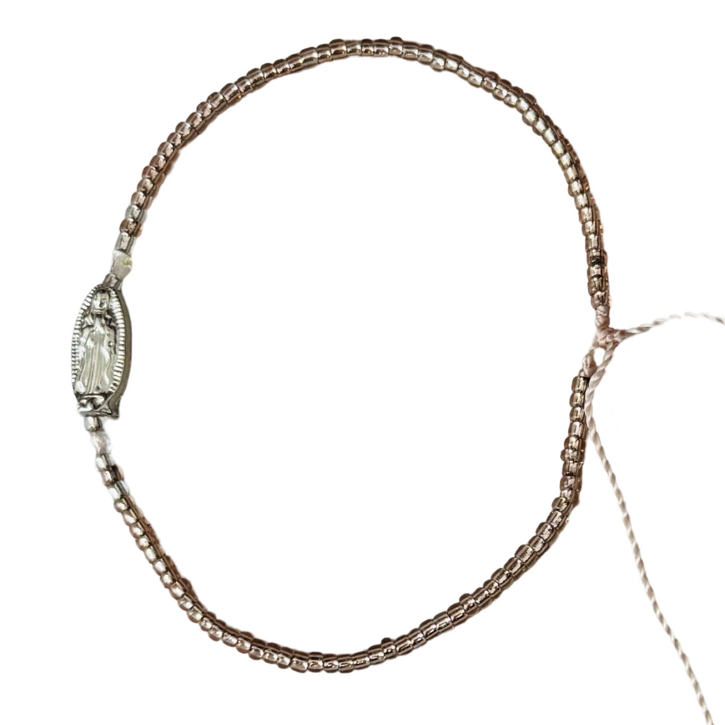 Mexican Bracelet of Assorted Colors with Our Lady of Guadalupe Medal