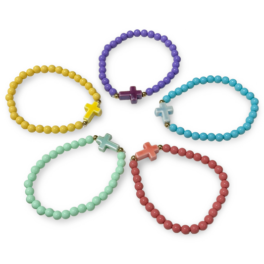 Colorful Cross Bracelet of Assorted Colors