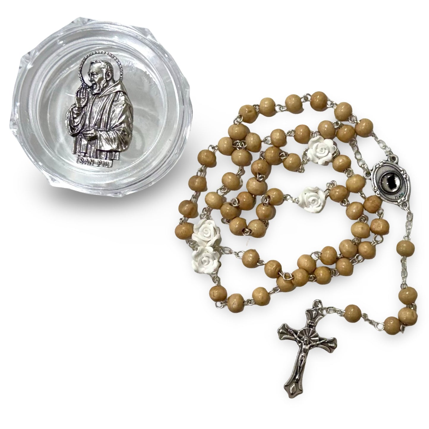 Nard-Scented Padre Pio Rosary with Relic