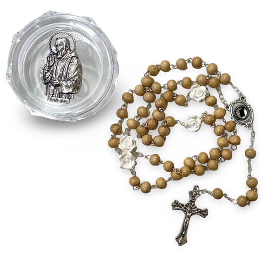 Nard-Scented Padre Pio Rosary with Relic