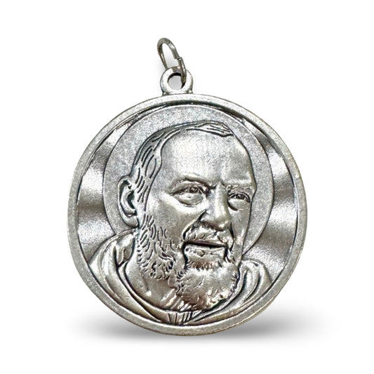 Large Padre Pio and Our Lady of Perpetual Help Medal