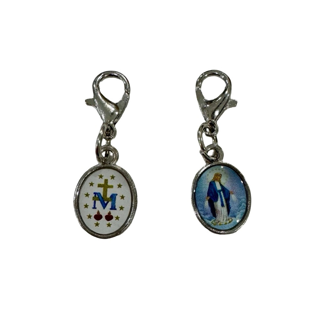 Tiny Colored Miraculous Medal with Clasp