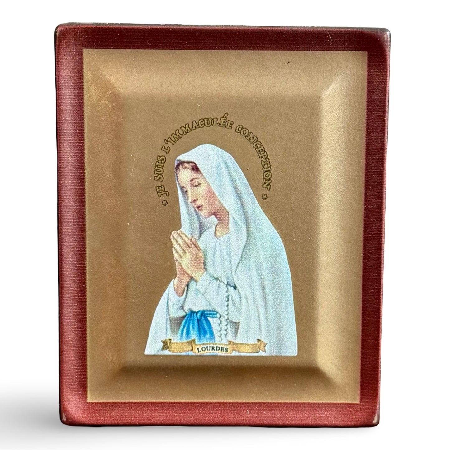 Golden Our Lady of Lourdes Icon