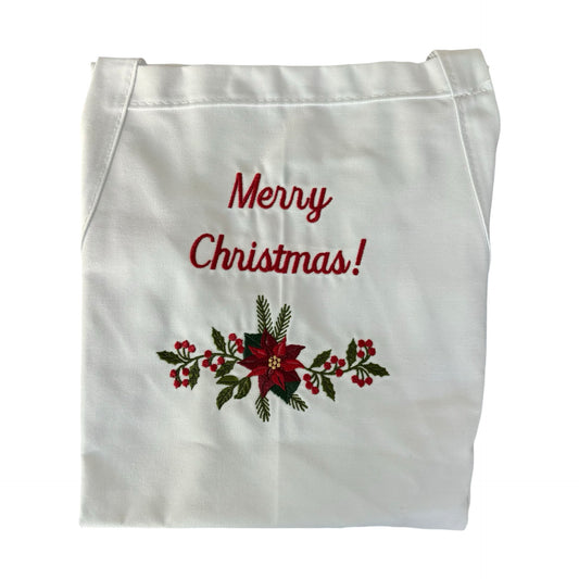 “Merry Christmas” Embroidered Apron by SCTJM