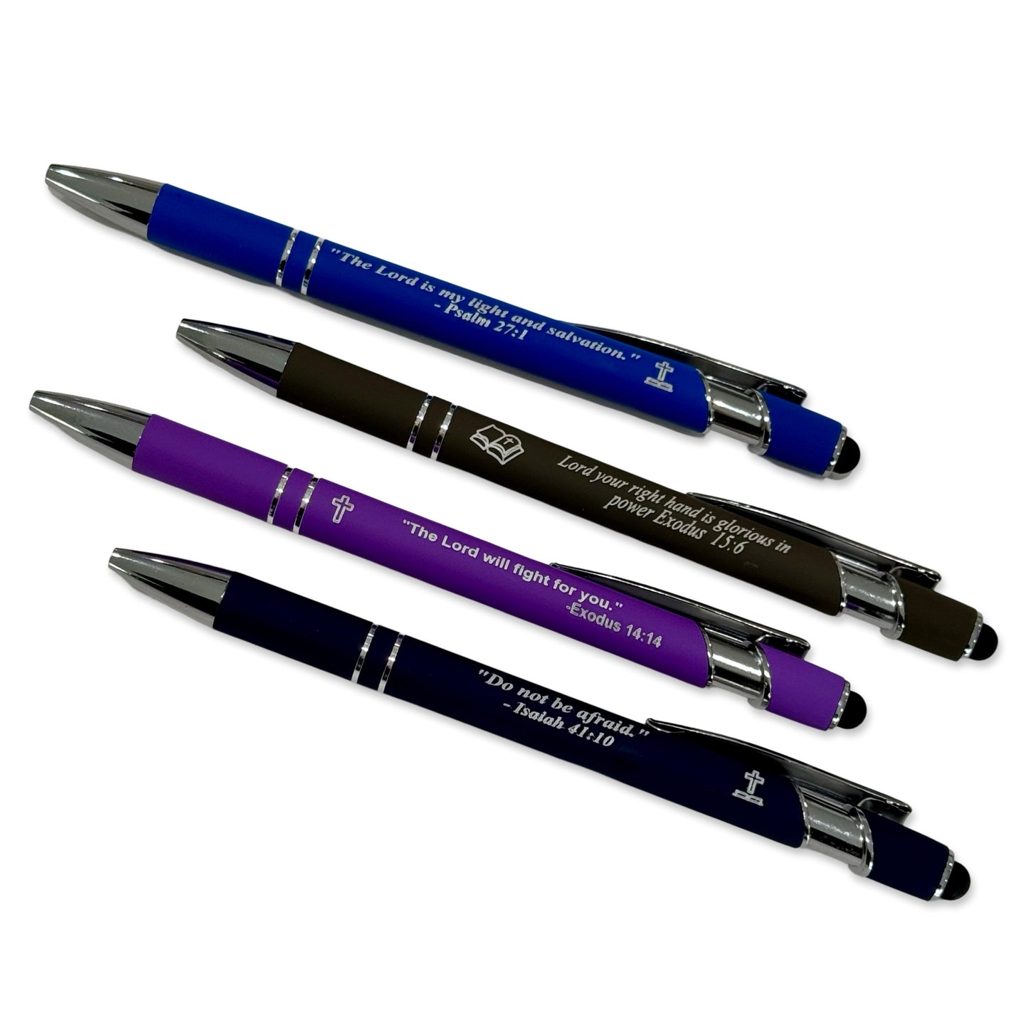 Assorted Bible Verse Pens of Various Colors