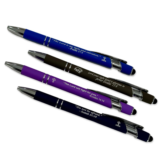 Assorted Bible Verse Pens of Various Colors