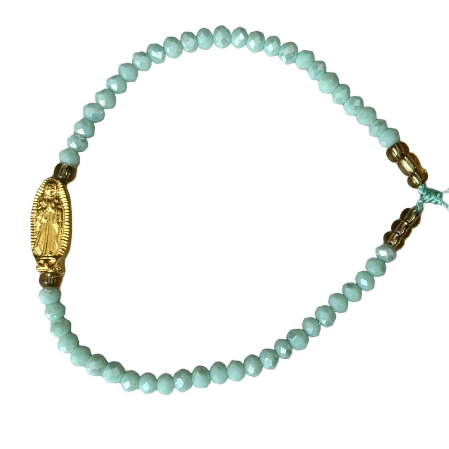 Mexican Bracelet of Assorted Colors with Our Lady of Guadalupe Medal