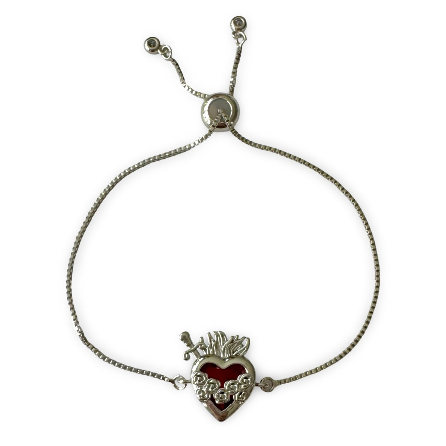 Ruby Immaculate Heart of Mary Bracelet