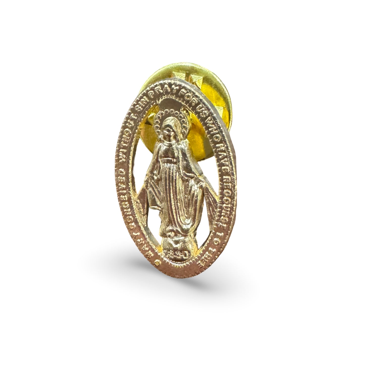 Gold Miraculous Medal Pin