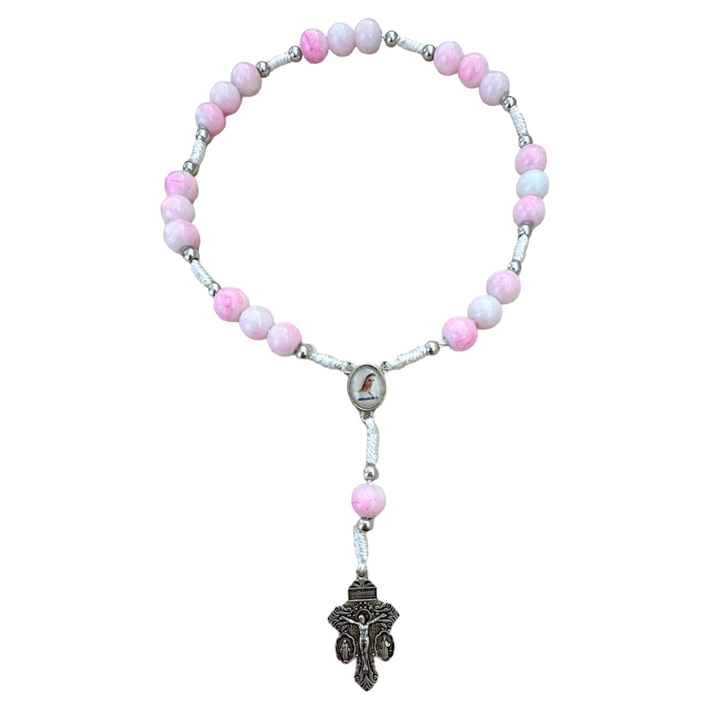 Marble Bead Chaplet of Peace with Pardon Crucifix