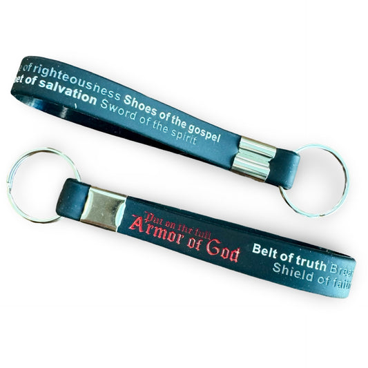 “Armor of God” Silicone Bible Verse Keychain