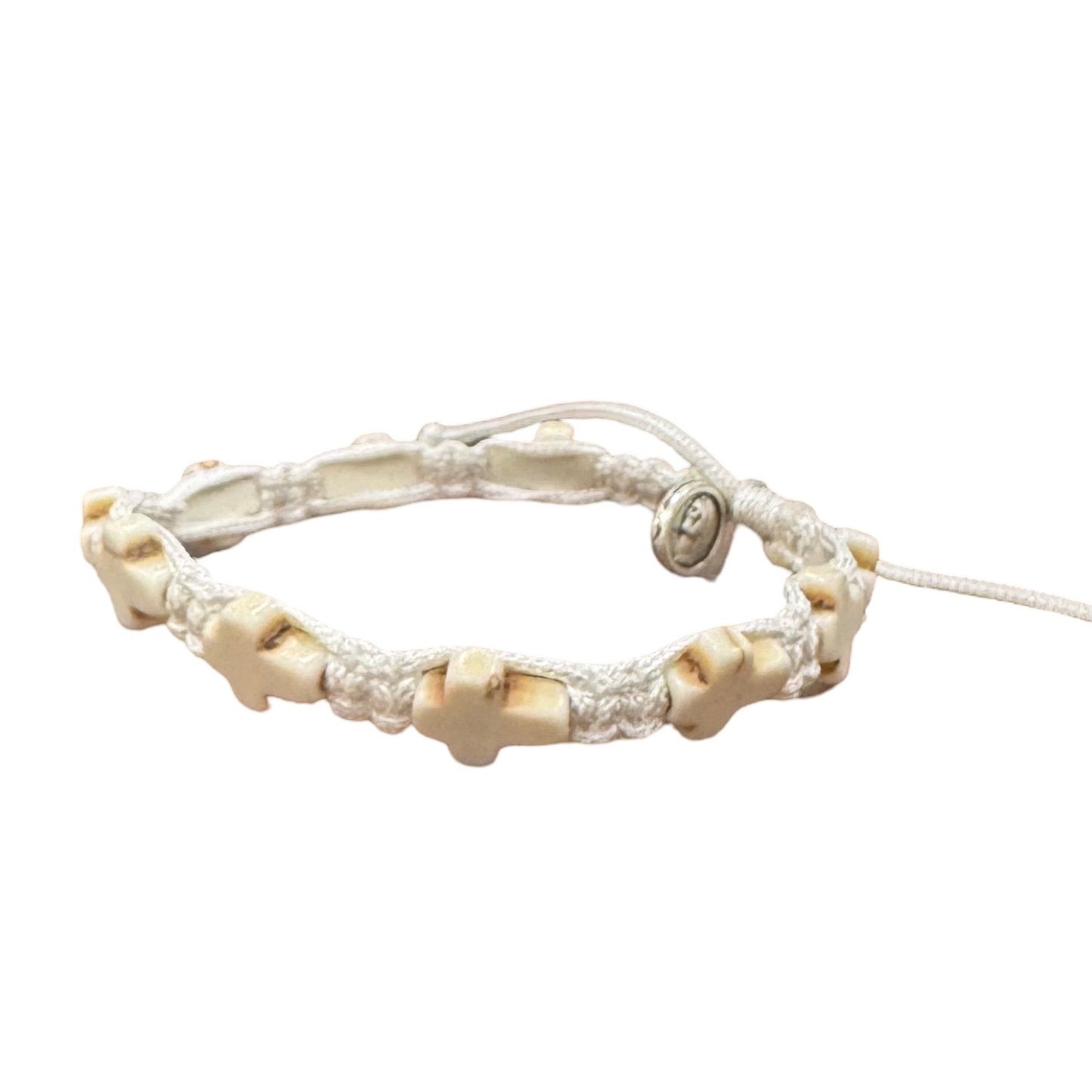 Small Stone Cross Decade Rosary Bracelet