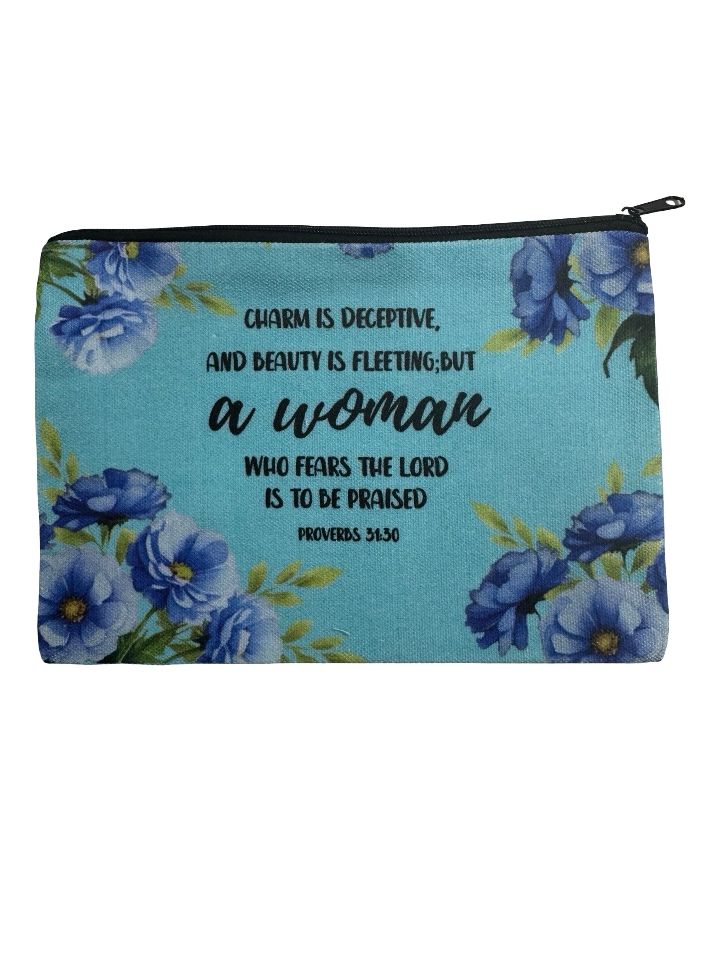 Colorful Bible Verse Zipper Pouches of Assorted Designs