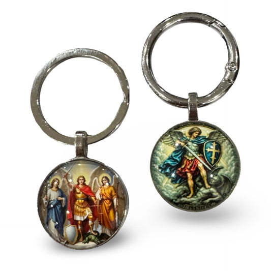 Colorful Keychain of Three Archangels