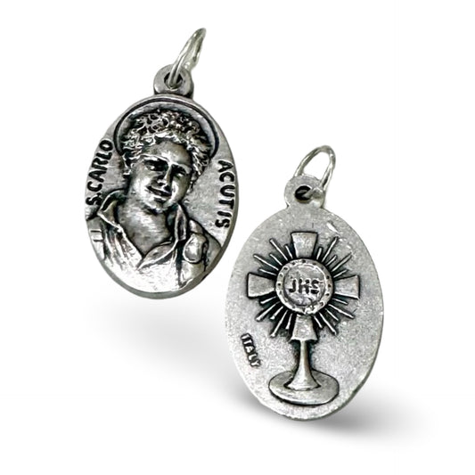 Saint Carlo Acutis Medal with Monstrance
