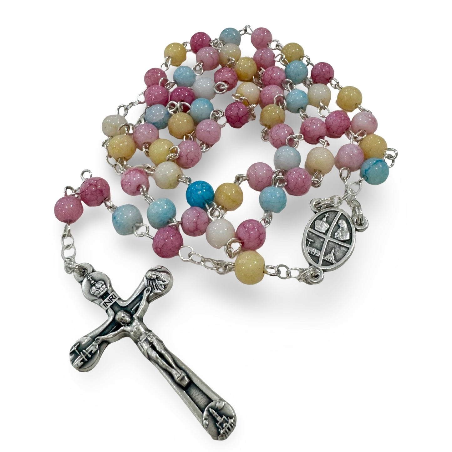 Multicolored Pastel Fatima Rosary