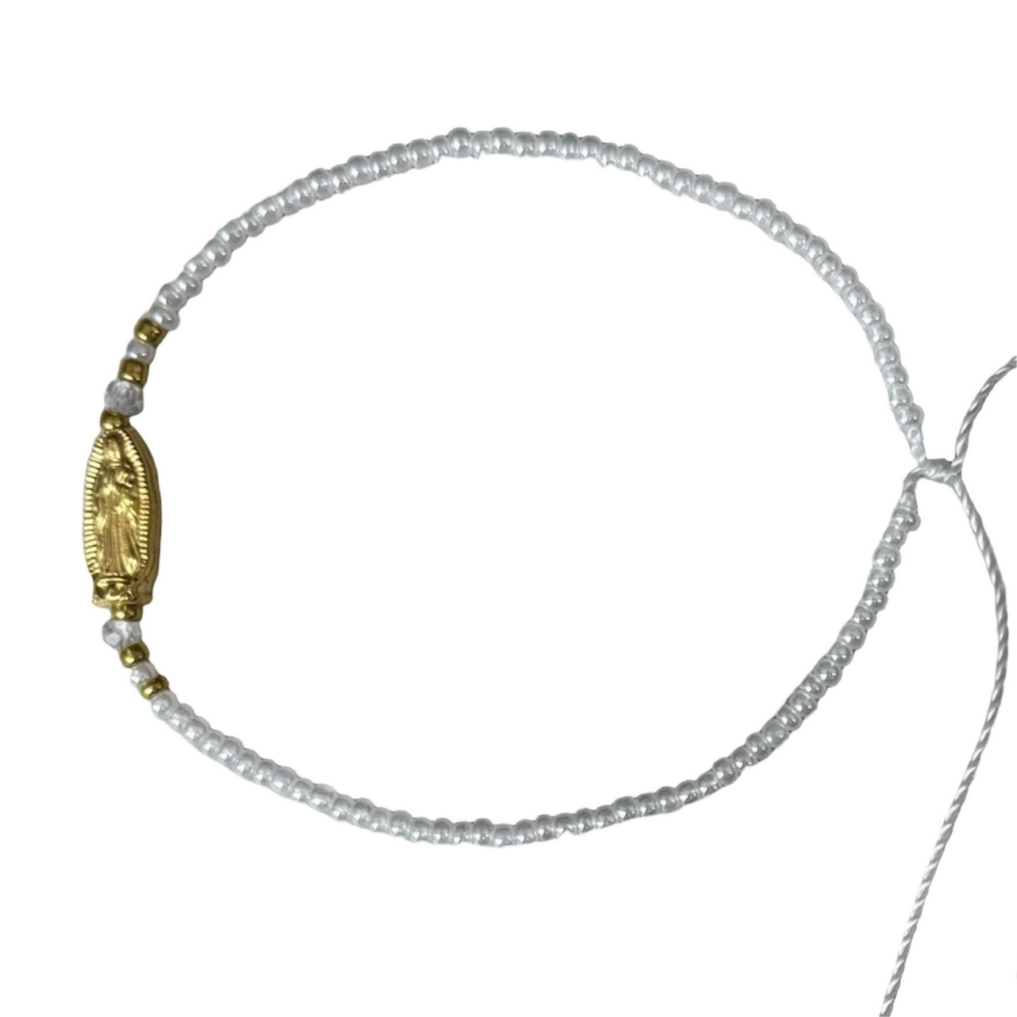 Mexican Bracelet of Assorted Colors with Our Lady of Guadalupe Medal