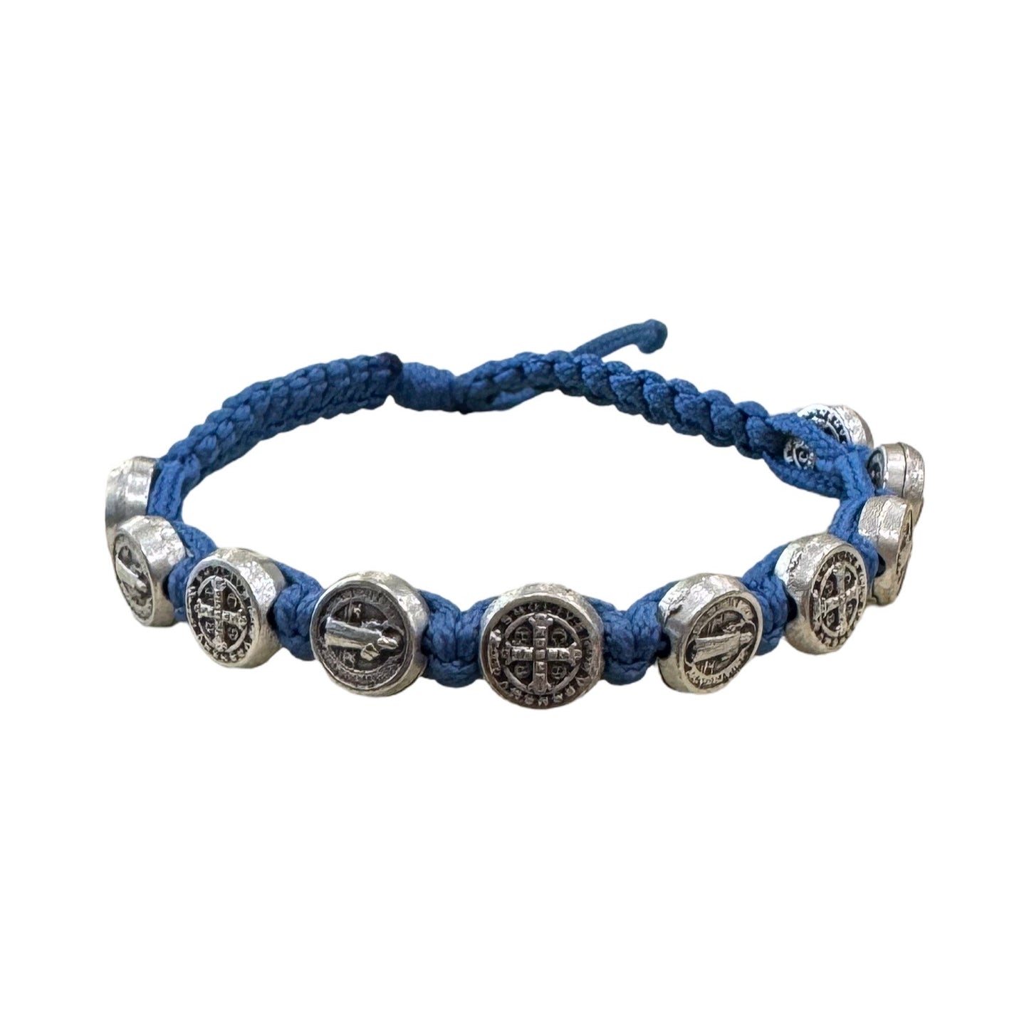 St. Benedict Cord Decade Rosary Bracelet with Small Medals
