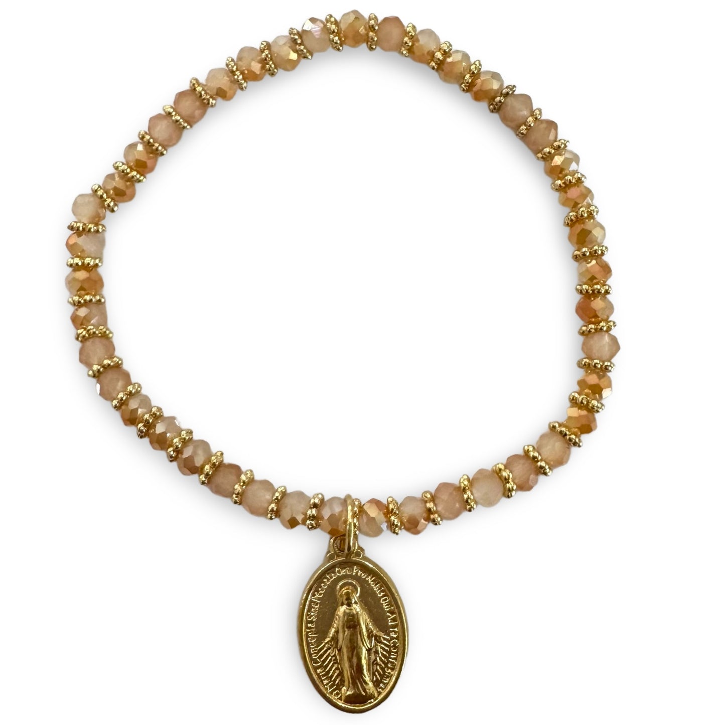 Crystal Miraculous Medal Bracelet