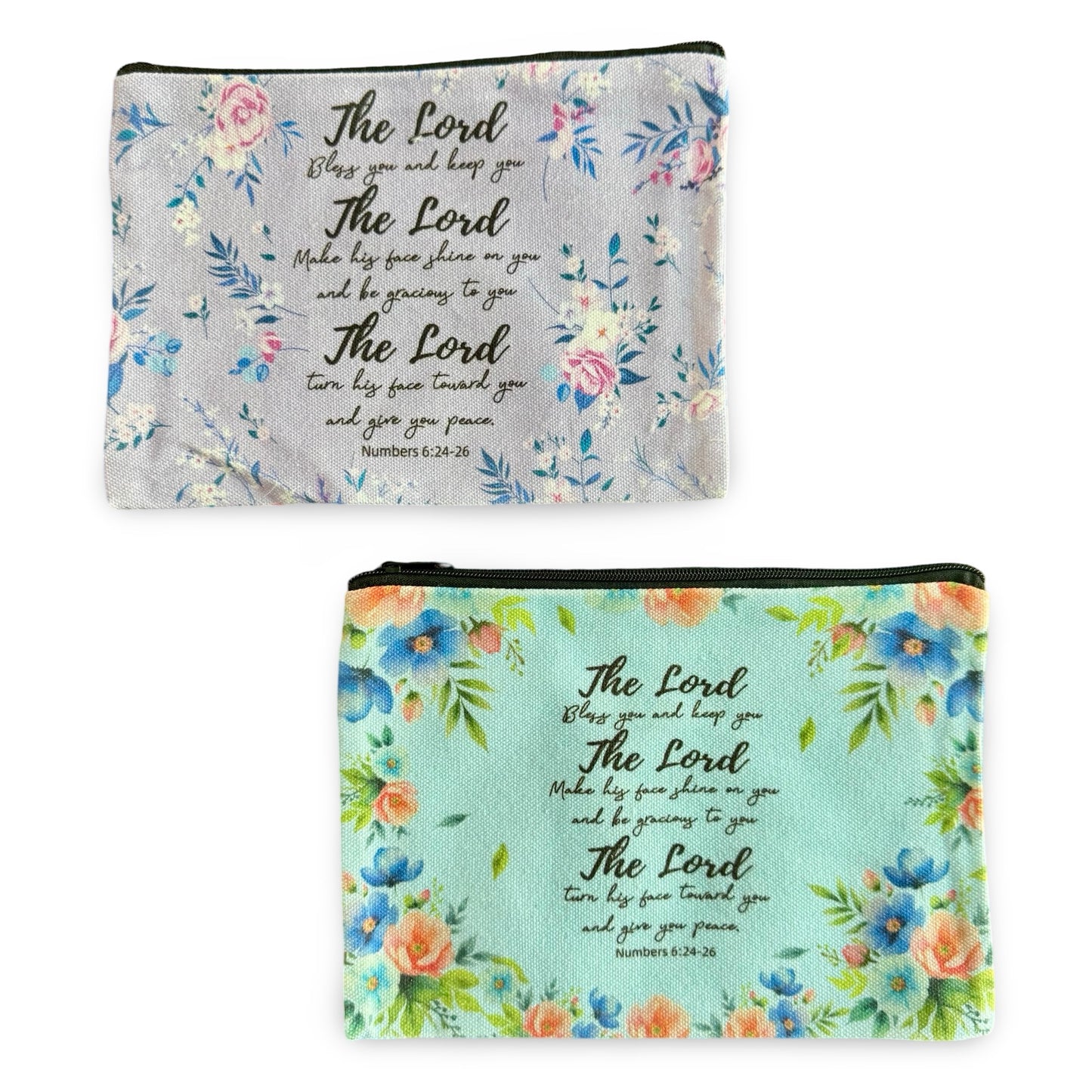 Colorful Bible Verse Zipper Pouches of Assorted Designs