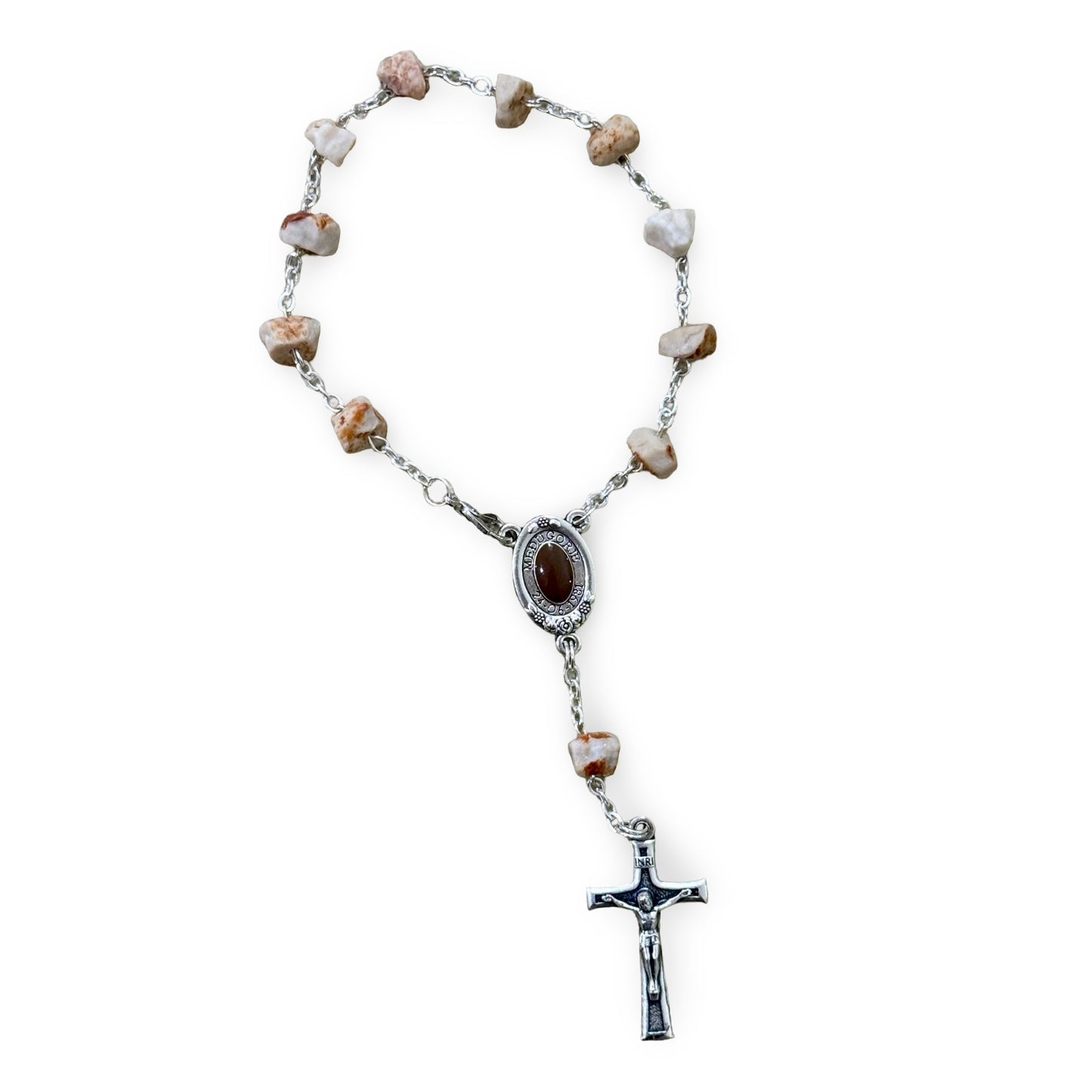 Apparition Hill Stone Decade Rosary with Chain and Soil