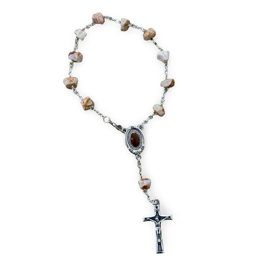 Apparition Hill Stone Decade Rosary with Chain and Soil