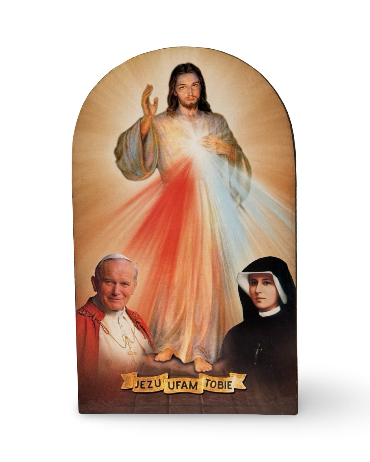 Divine Mercy, St. John Paul II, and St. Faustina Image