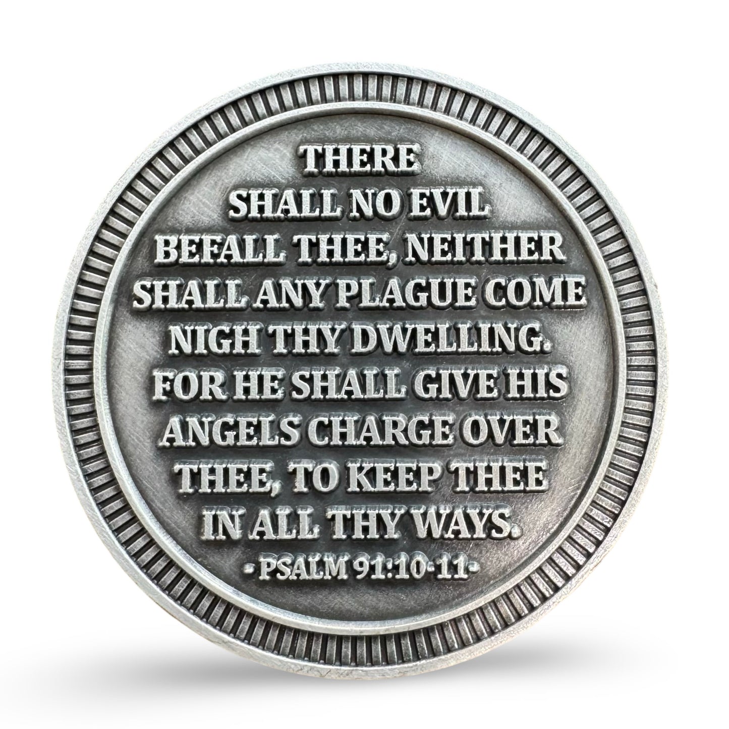St. Michael SIlver Coin with Psalm 91:10-11