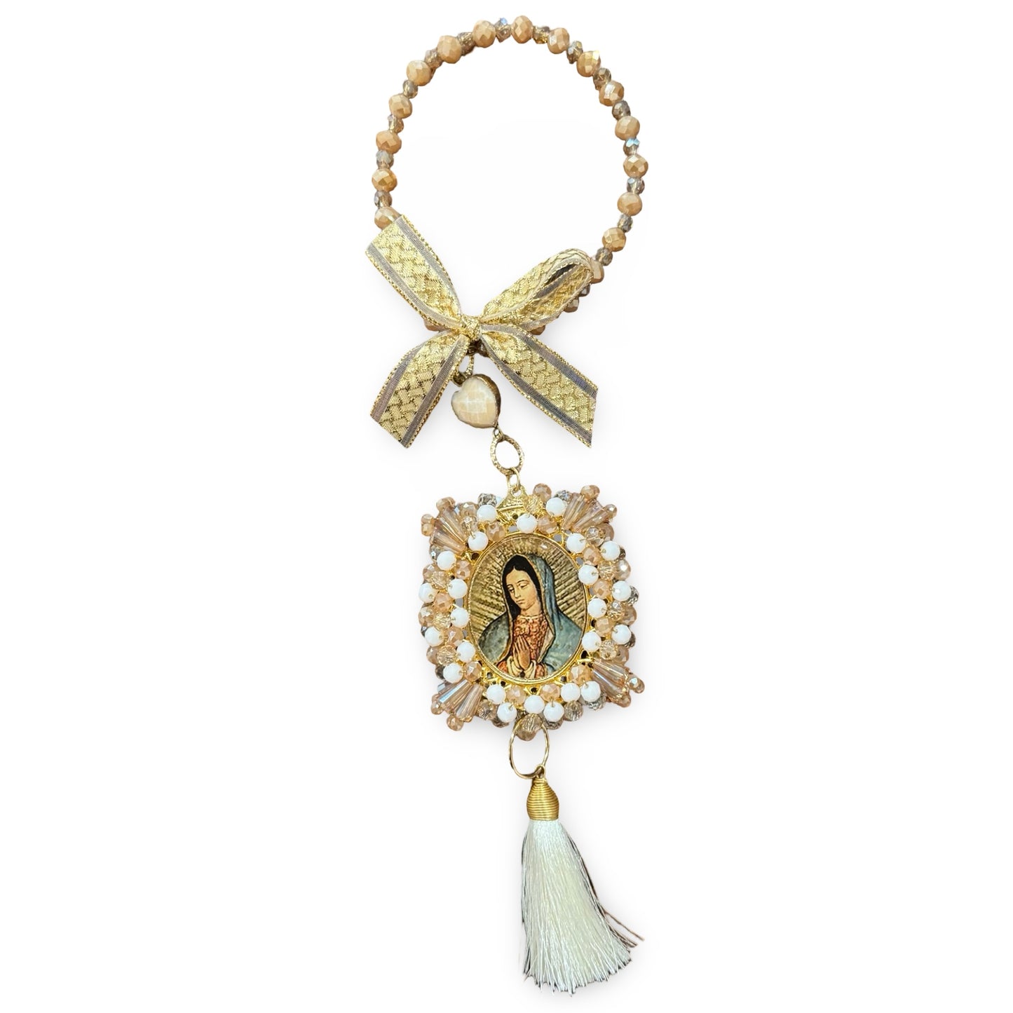 Rose Scented Our Lady of Guadalupe & St. Joseph Door Hanger