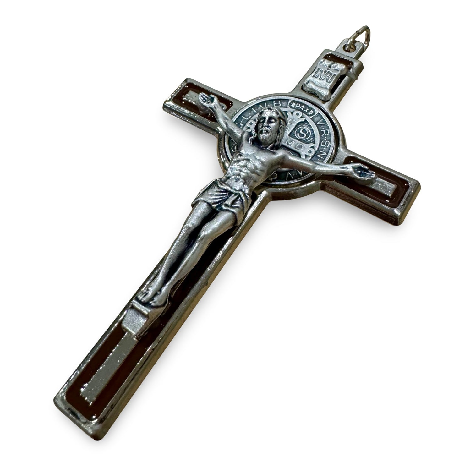 Silver St. Benedict Crucifix of Assorted Colors