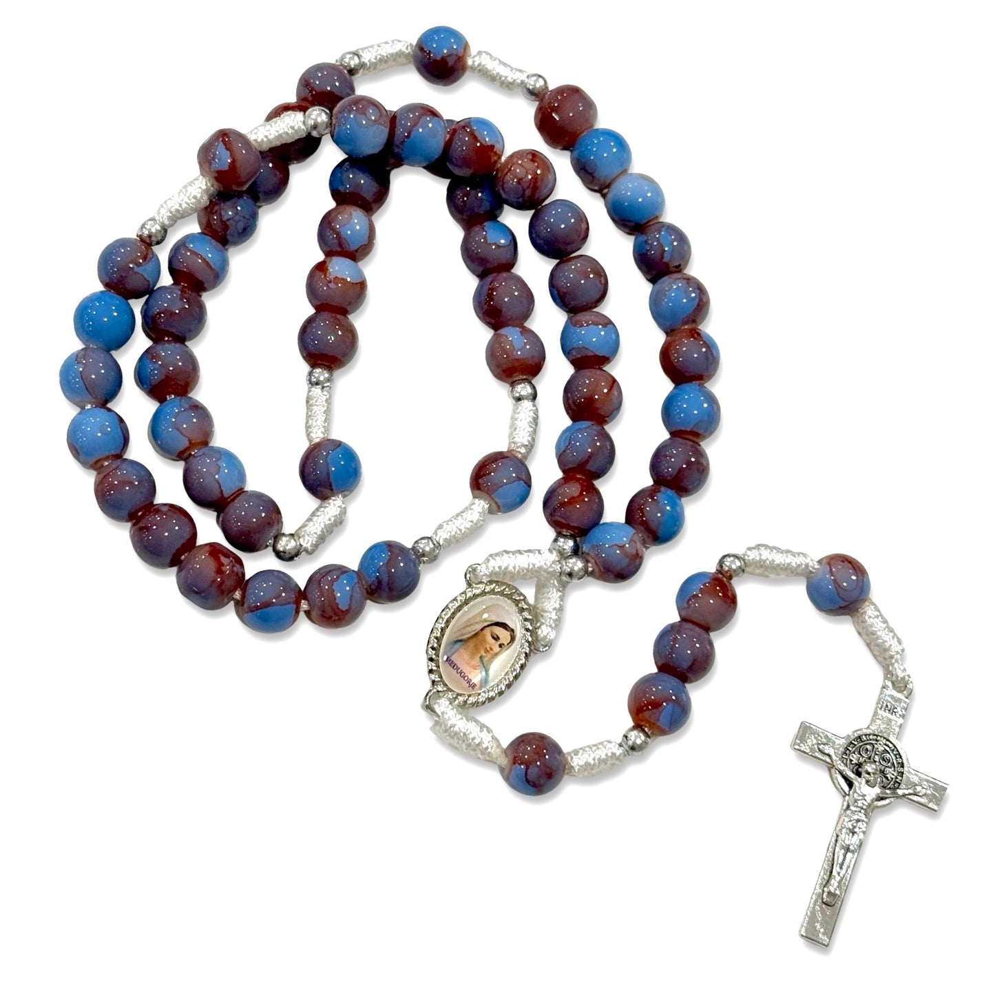 Marble Queen of Peace Rosary of Assorted Colors