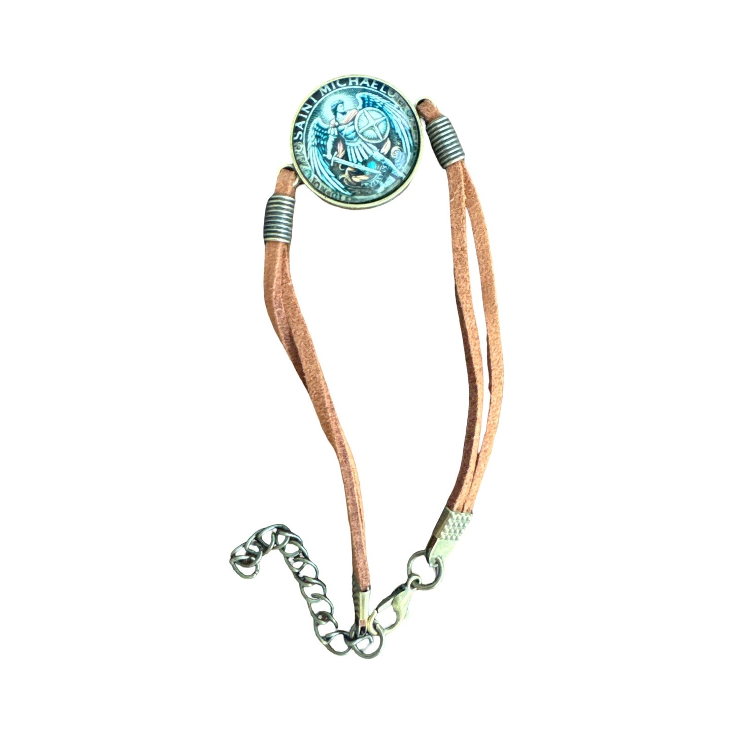 St. Michael the Archangel Adjustable Bracelet with Holy Card