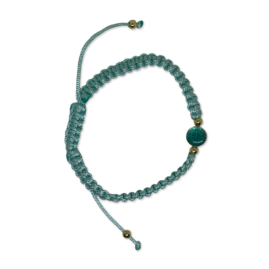 Colored St. Benedict Braided Cord Bracelet