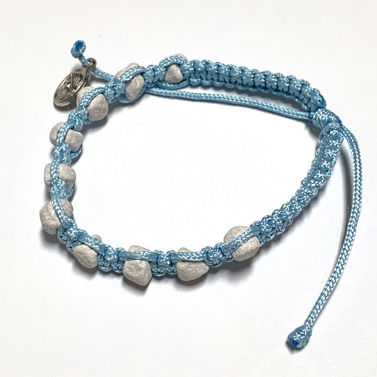 Marian Rosary Pouch with Stone Rosary Decade Bracelet