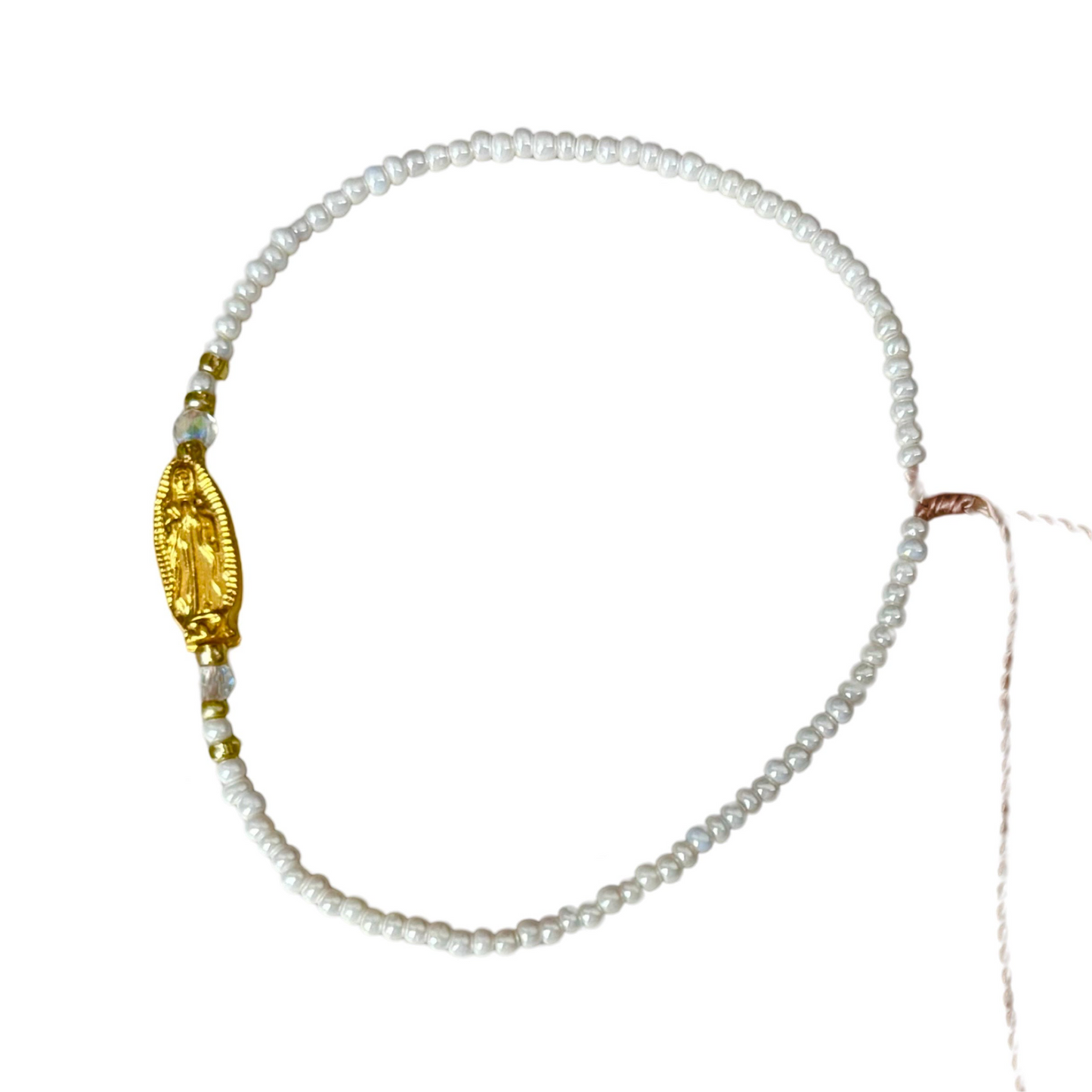 Mexican Bracelet of Assorted Colors with Our Lady of Guadalupe Medal