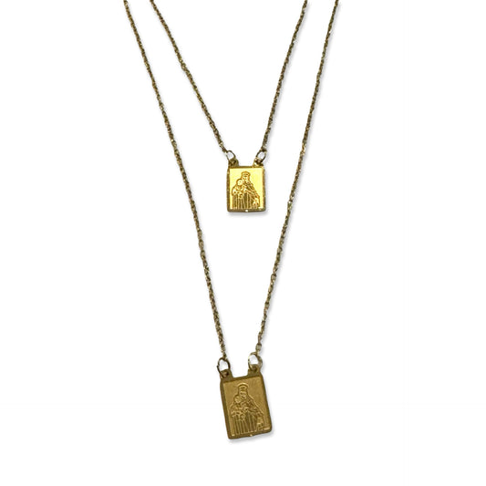 Gold Chain Scapular Necklace