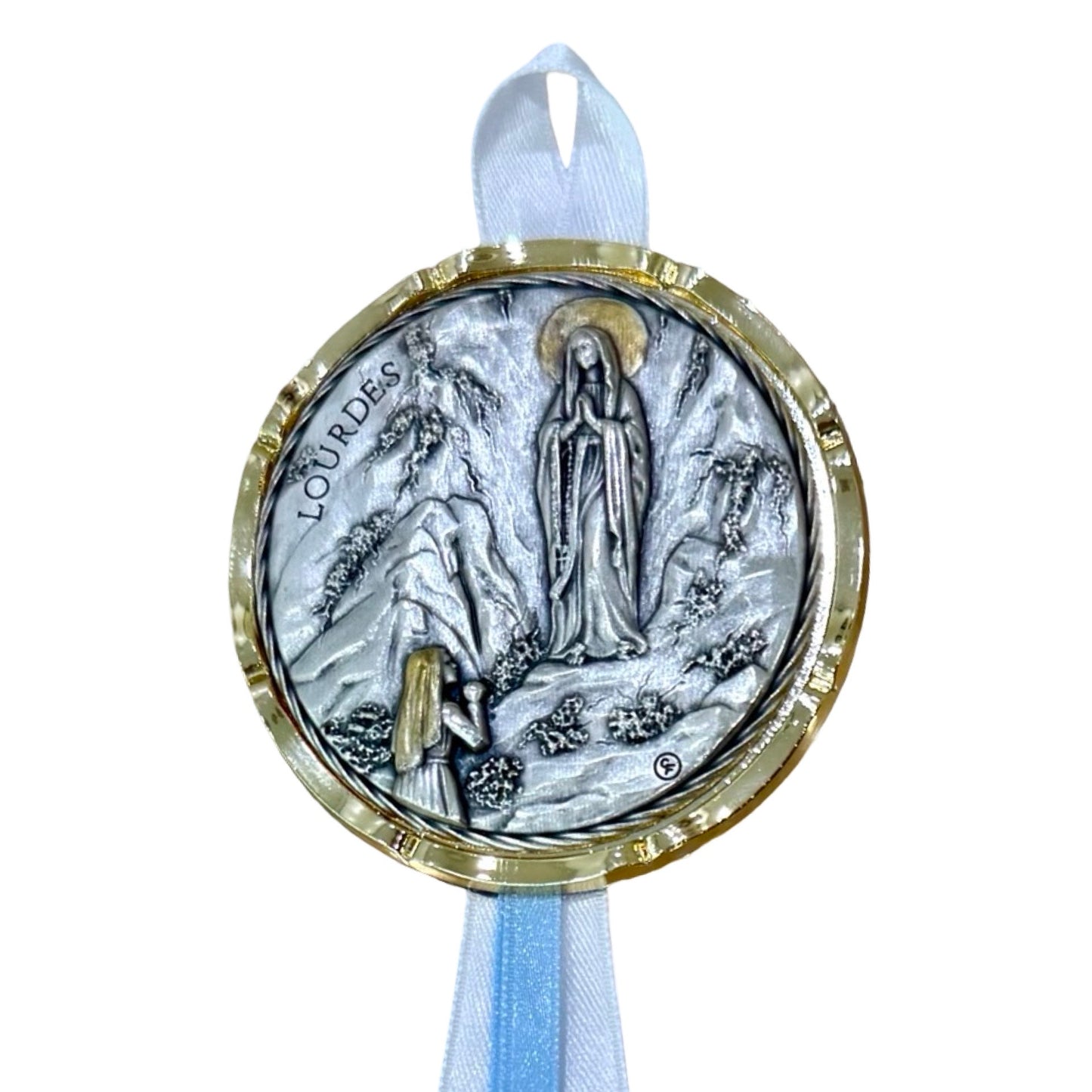 Our Lady of Lourdes Baby Crib Medallion
