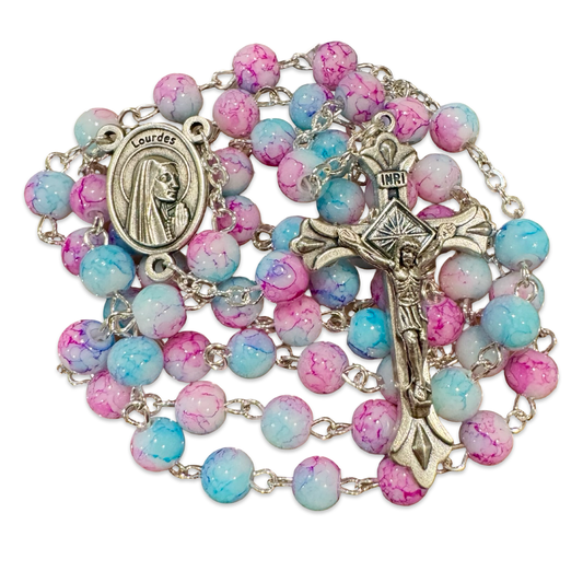 Our Lady of Lourdes Marble Rosaries