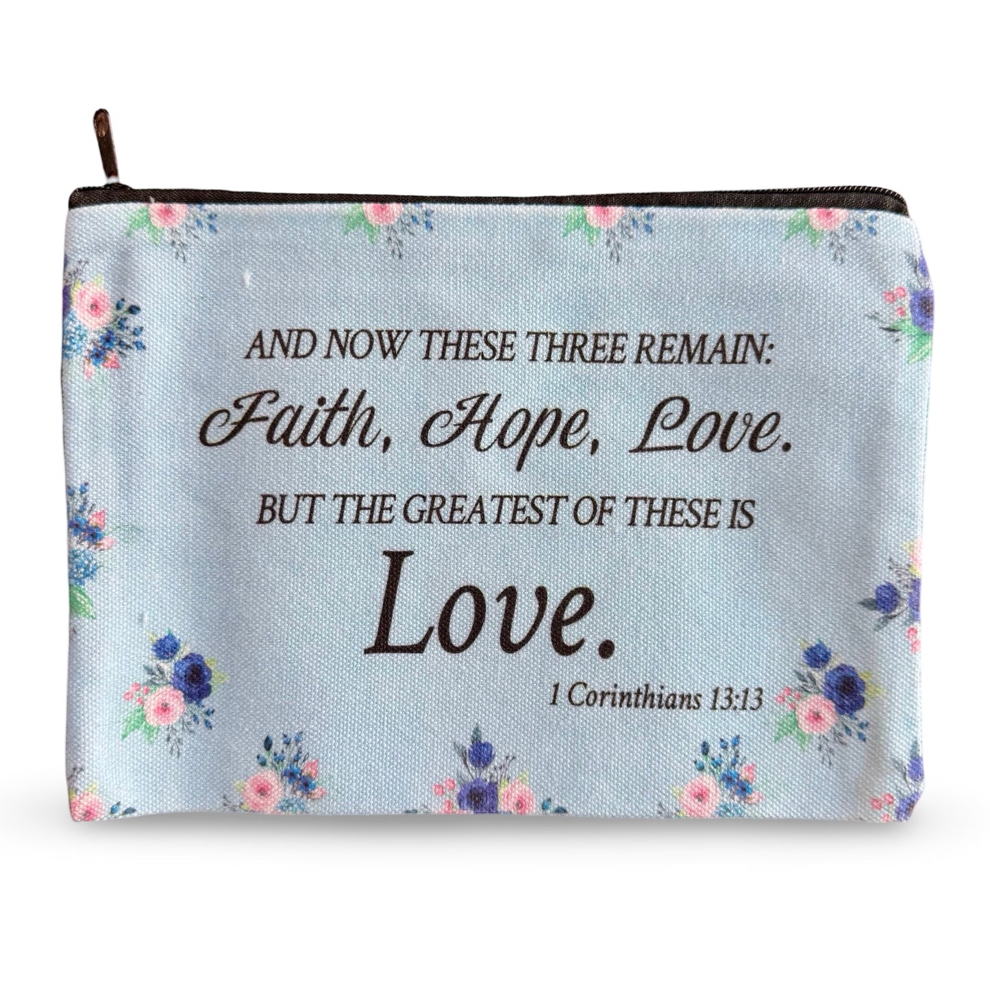 Colorful Bible Verse Zipper Pouches of Assorted Designs