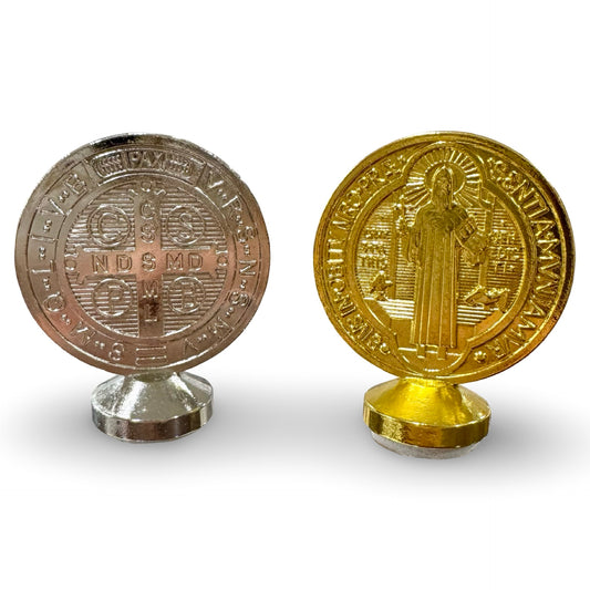 St. Benedict Standing Medal with Sticker