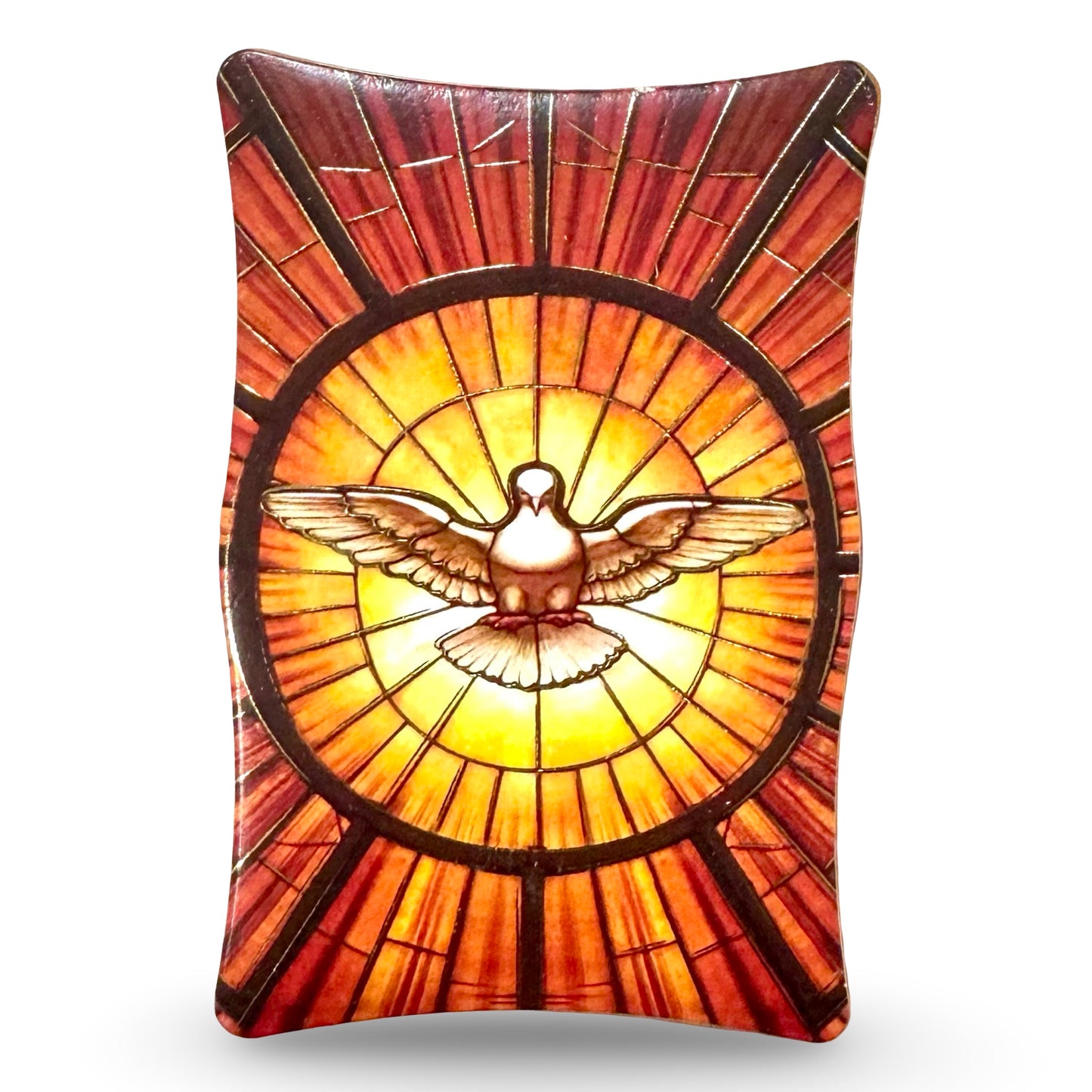 Holy Spirit Image with Curved Border