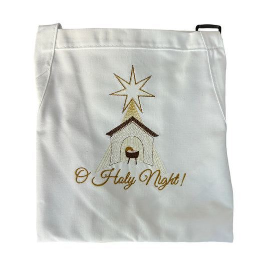 “O Holy Night” Embroidered Apron by SCTJM