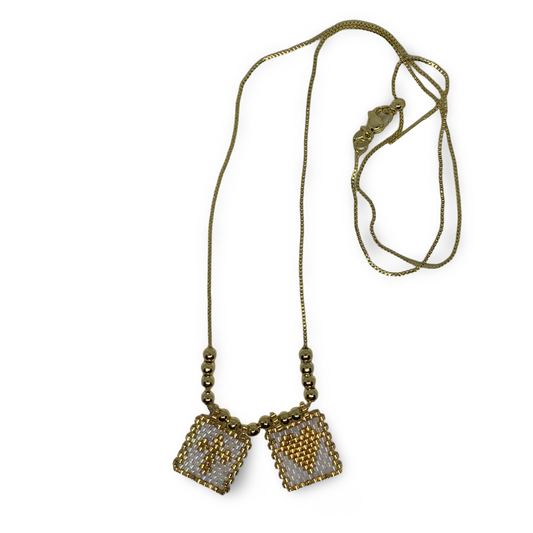 Beaded Mosaic Scapular Necklace