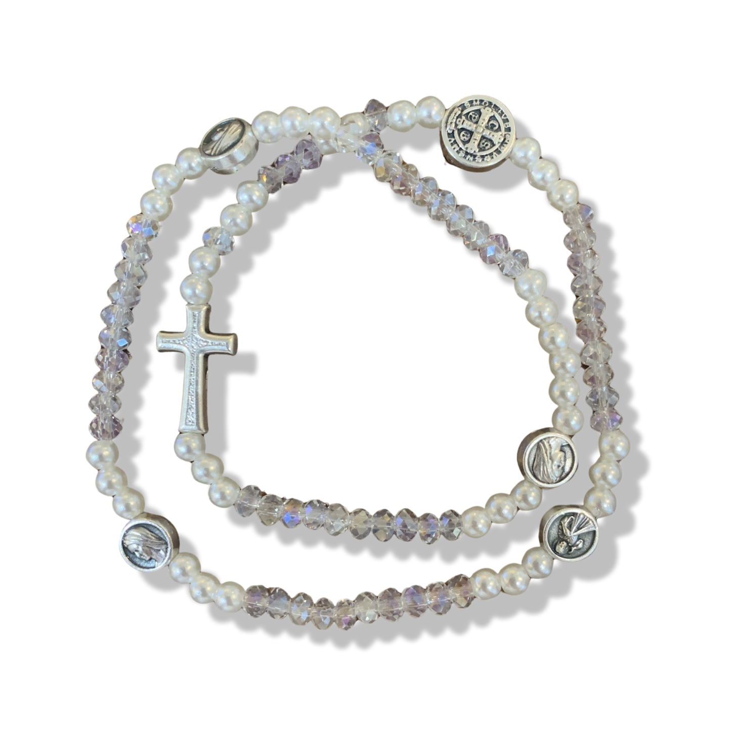 Beaded Wrap-Around Rosary Bracelet of Assorted Colors