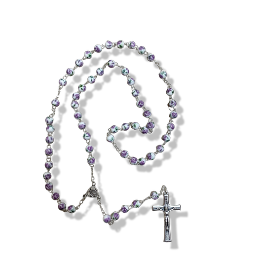 Beaded Flower Fatima Rosary