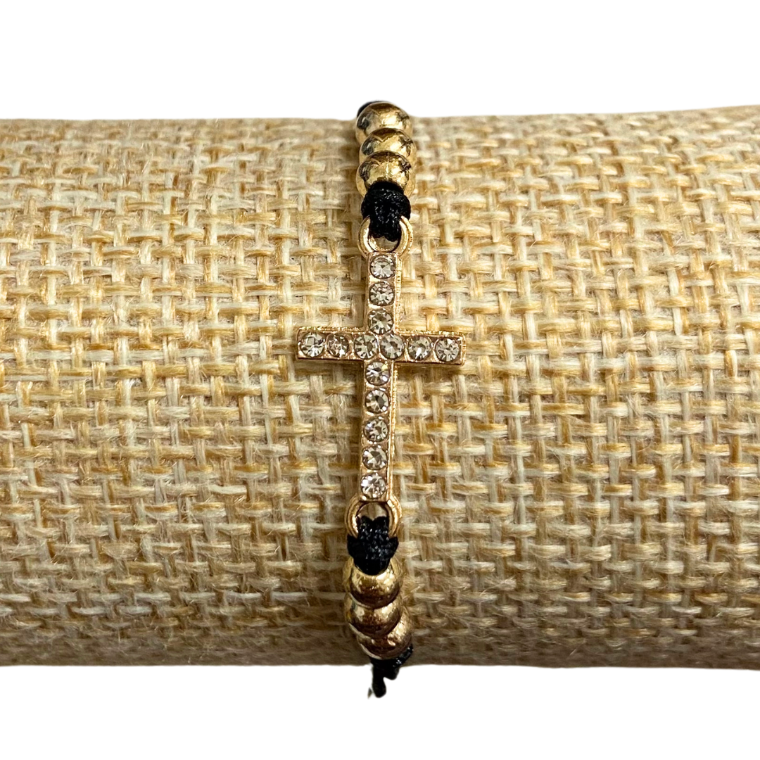 Rhinestone Cross Bracelet of Assorted Colors